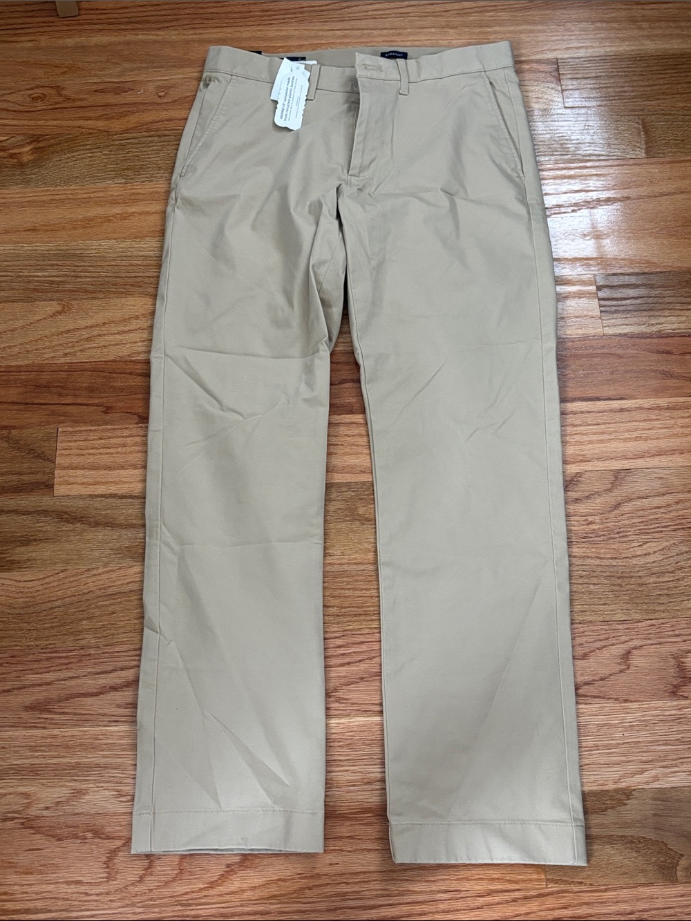 J. Crew Men's Khaki Straight-Leg Chinos in Beige